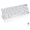 Wireless Keyboard, Wireless Connection, with Number Keyboard, Quiet Typing, Full Size Stable Connection Keyboard - Ergonomic Design, for Windows PC, Laptop, Android, Chrome, Tablet, Smart TV (White)