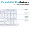 Wireless Keyboard, Wireless Connection, with Number Keyboard, Quiet Typing, Full Size Stable Connection Keyboard - Ergonomic Design, for Windows PC, Laptop, Android, Chrome, Tablet, Smart TV (White)